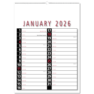 Commercial Engagement Wall Calendar